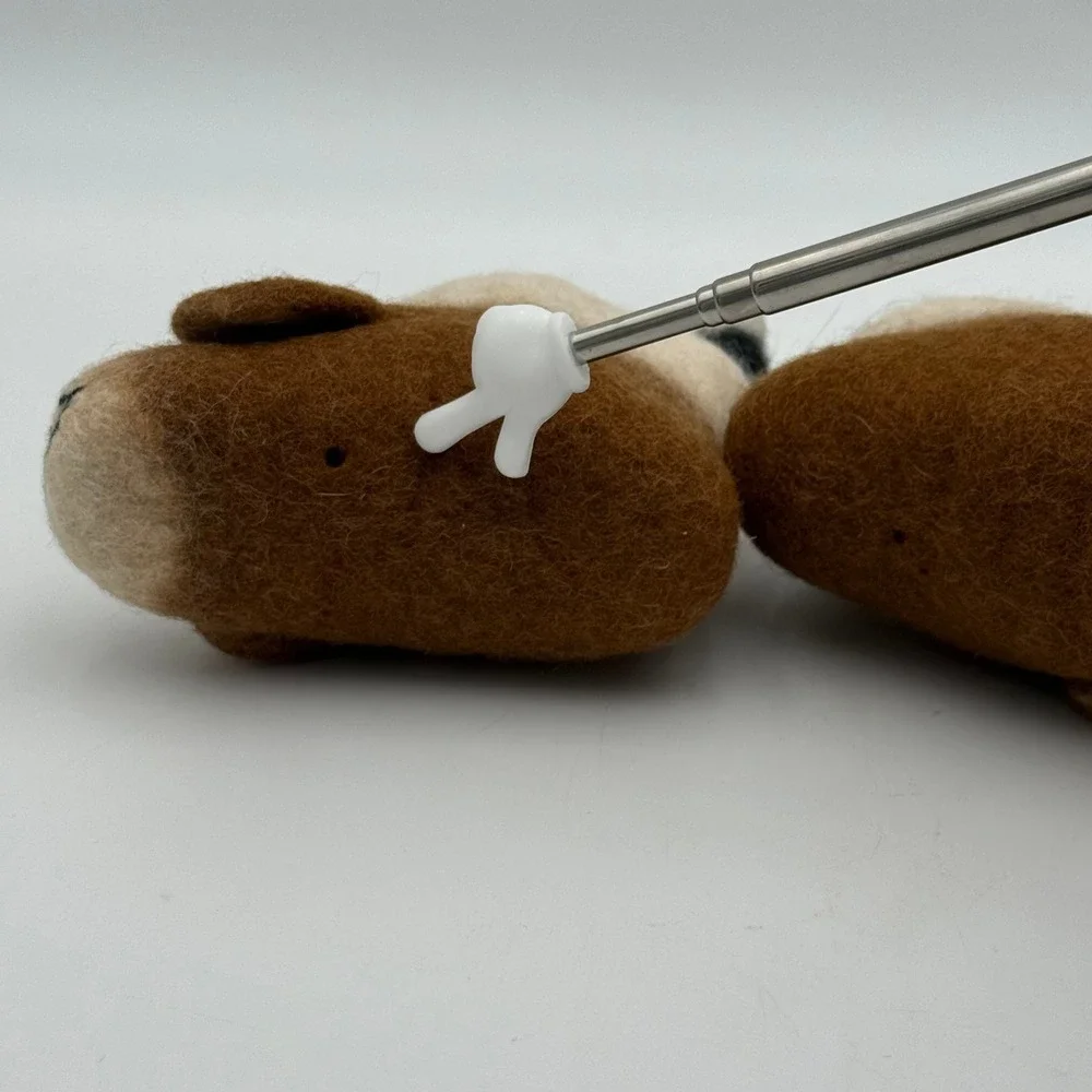 Handmade Boiled Wool Puppy Dog Baby Booties Felted Animal Slippers Brown White